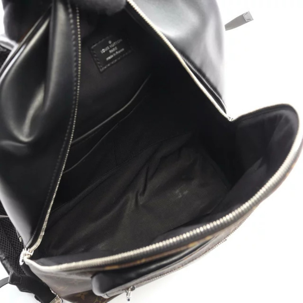 Louis Vuitton Josh NV Backpack Canvas Leather Monogram Macassar Brown Black - Picture 3 of 7